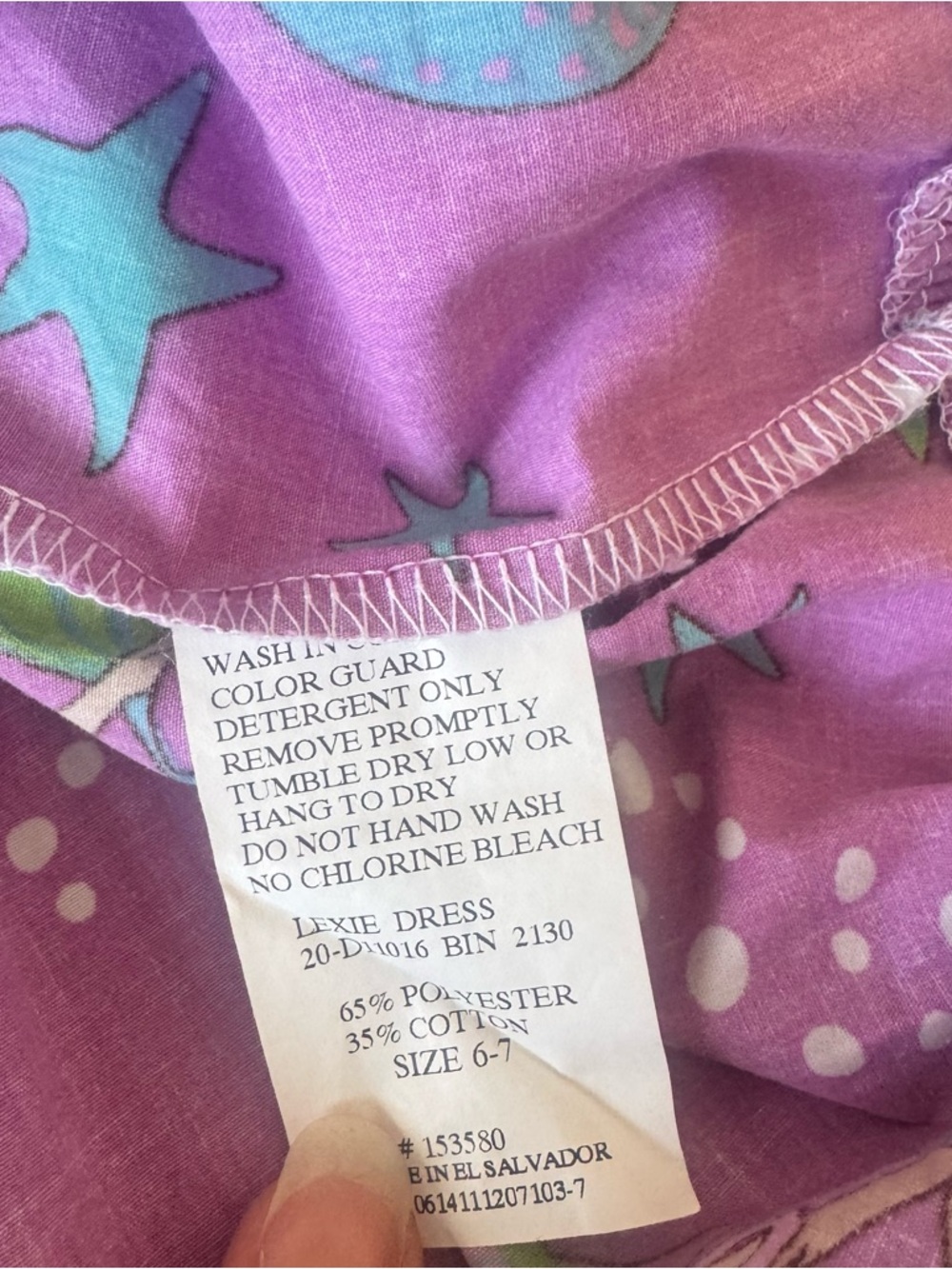 Eleanor Rose Purple Mermaid Print Tiered Lexie Dress size 6/7 - Picture 6 of 10